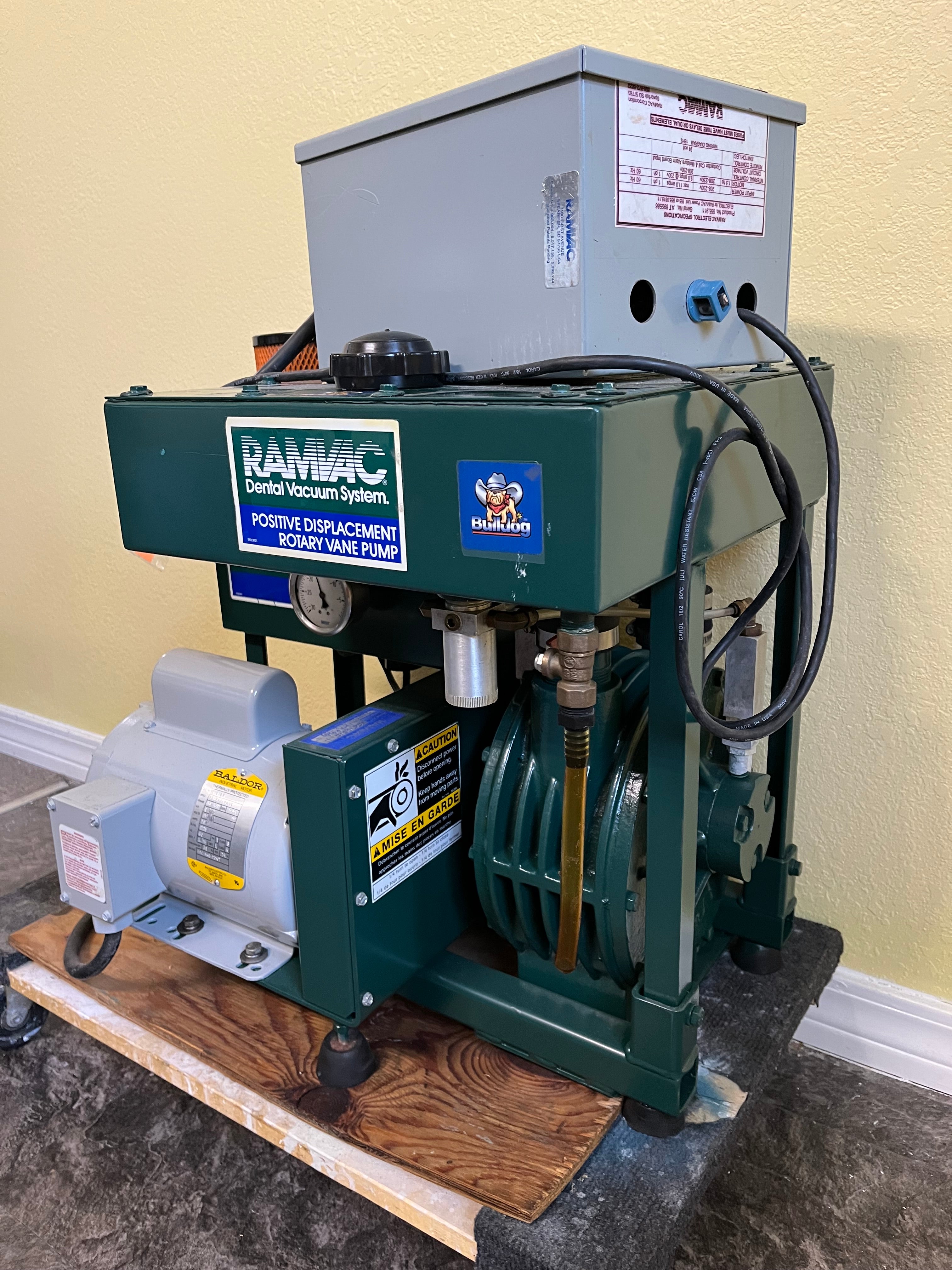 Refurbished Ramvac Bulldog QT2 Dental Vacuum System with New 1.5 HP Baldor Motor | 6-Month Warranty