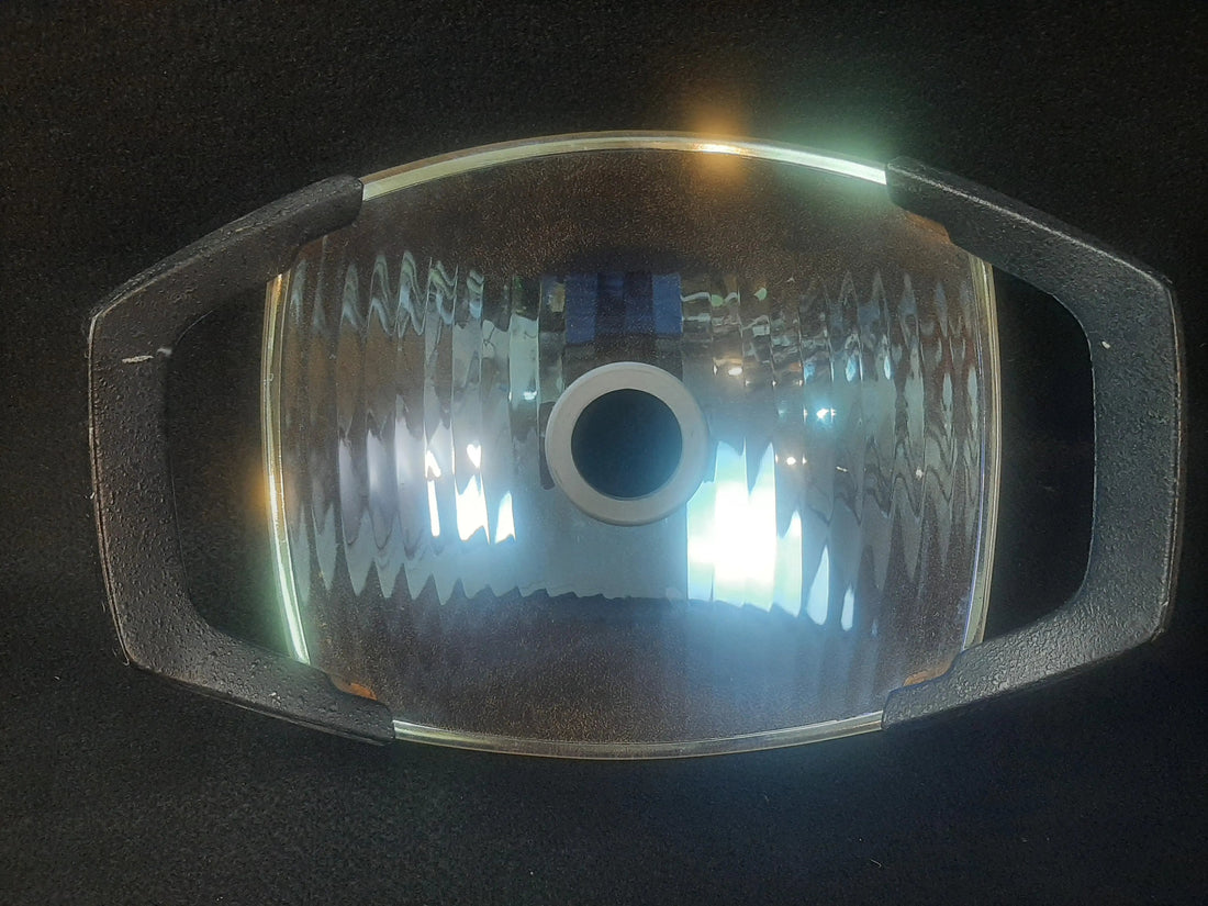 Ritter light reflector, front glass view - fits J and K, Marus, Henry Schein lights