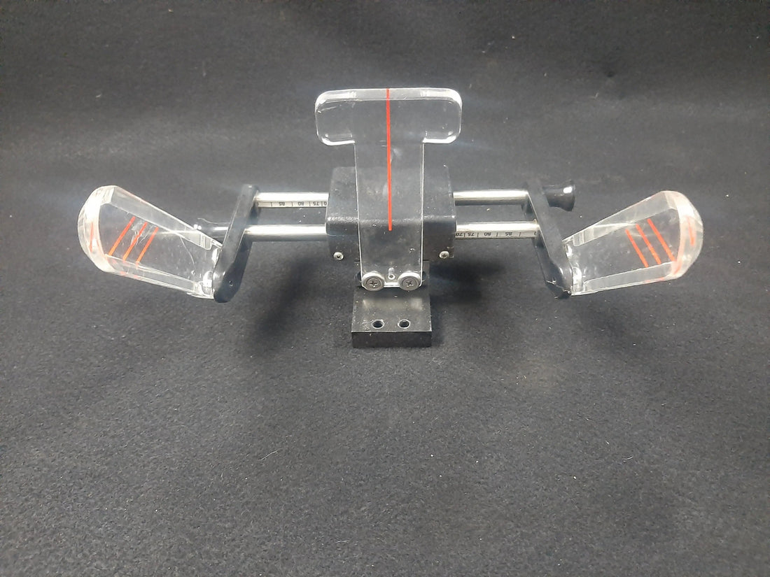 Panoramic PC1000 bite stick assembly, front view of X-ray alignment part