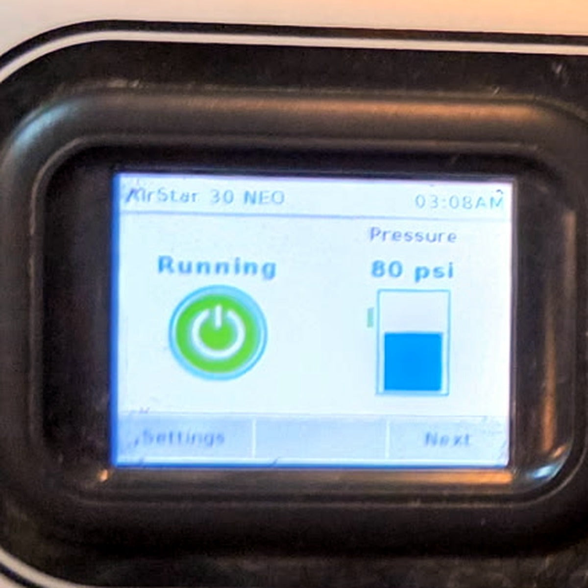AirStar 70 NEO touch screen running at 80 psi - tested control panel 85156-3 tested