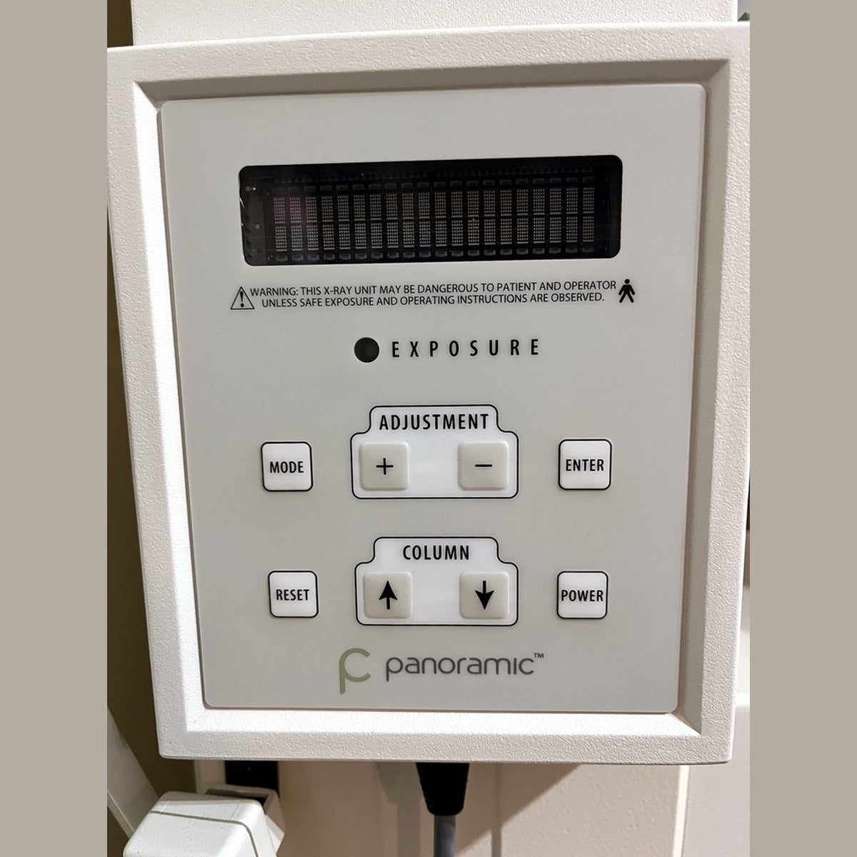 Panoramic PC-4000 control panel 801165-1, refurbished - operator console keypad and display, MODE ADJUSTMENT COLUMN POWER