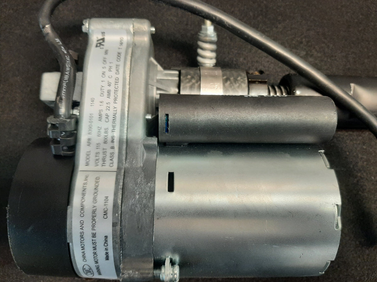 CMC APB 8390-0101 actuator label – 115V 60Hz 1.6A, 800 lb thrust
