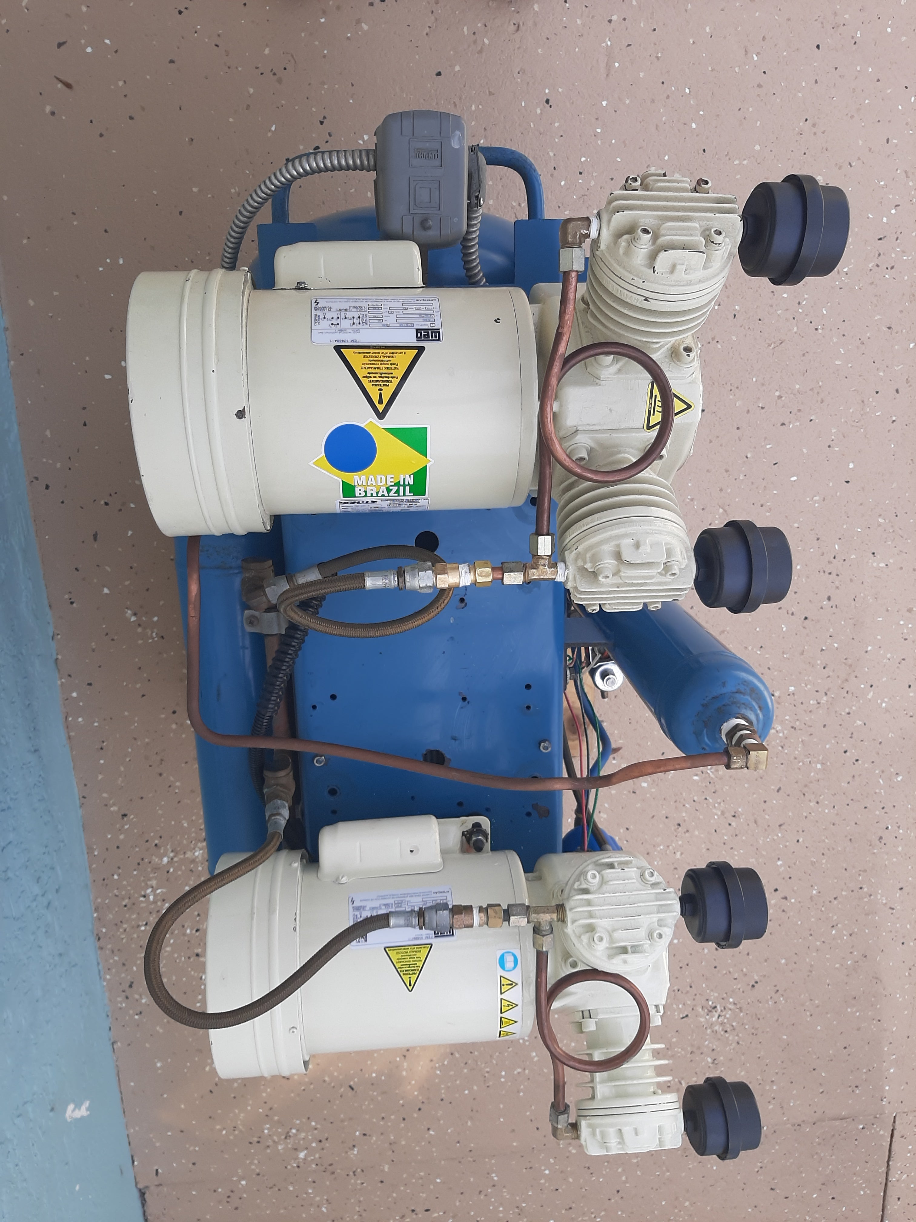 Tech West Elite Ultra Clean Series Dual Oil Air Compressor Aco4d2 2 Schulz Oil MSV 6 Heads Refurb – Refurbished & Tested