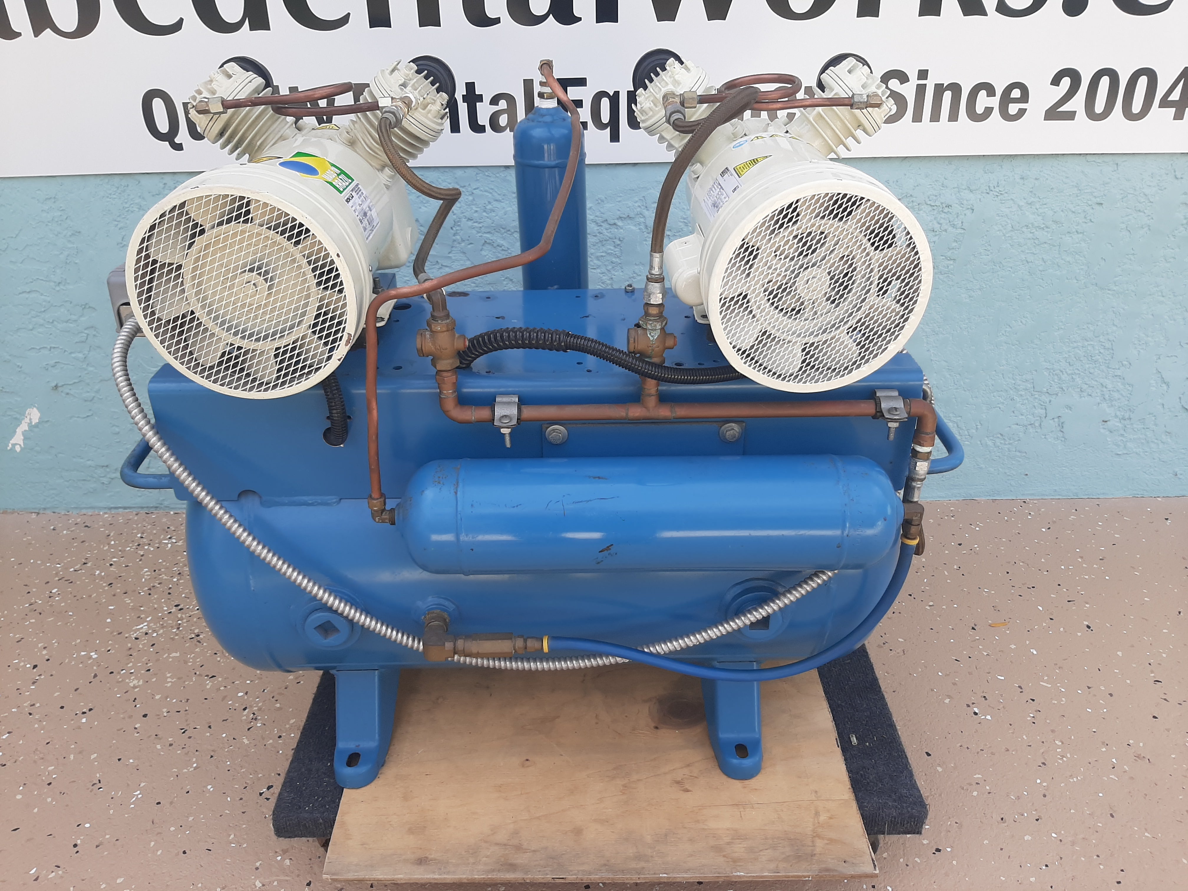 Tech West Elite Ultra Clean Series Dual Oil Air Compressor Aco4d2 2 Schulz Oil MSV 6 Heads Refurb – Refurbished & Tested