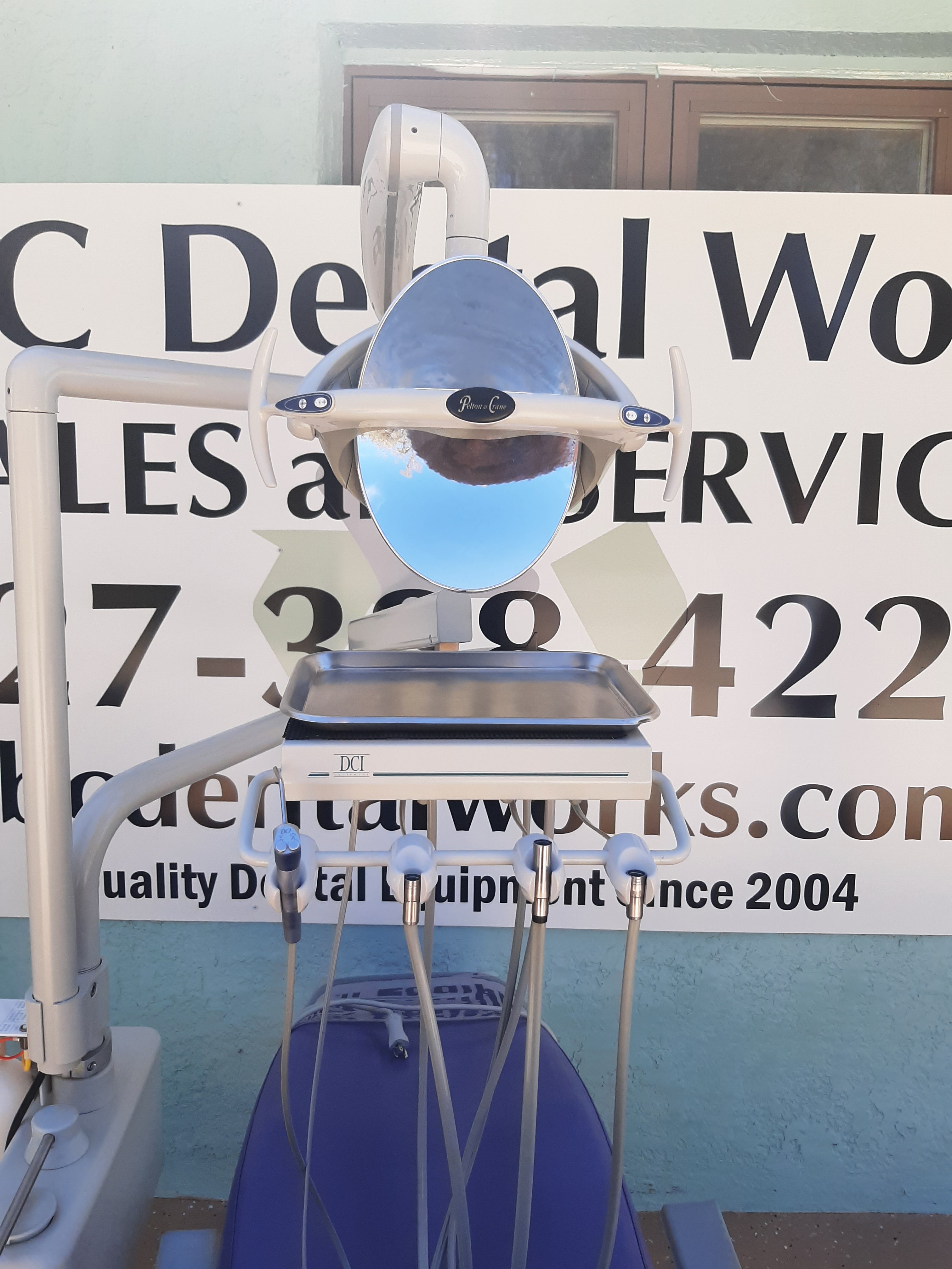 Belmont X Calibur Dental Chair Package DCI Delivery Pelton Crane LED Light Assistant Package Refurbished Tested