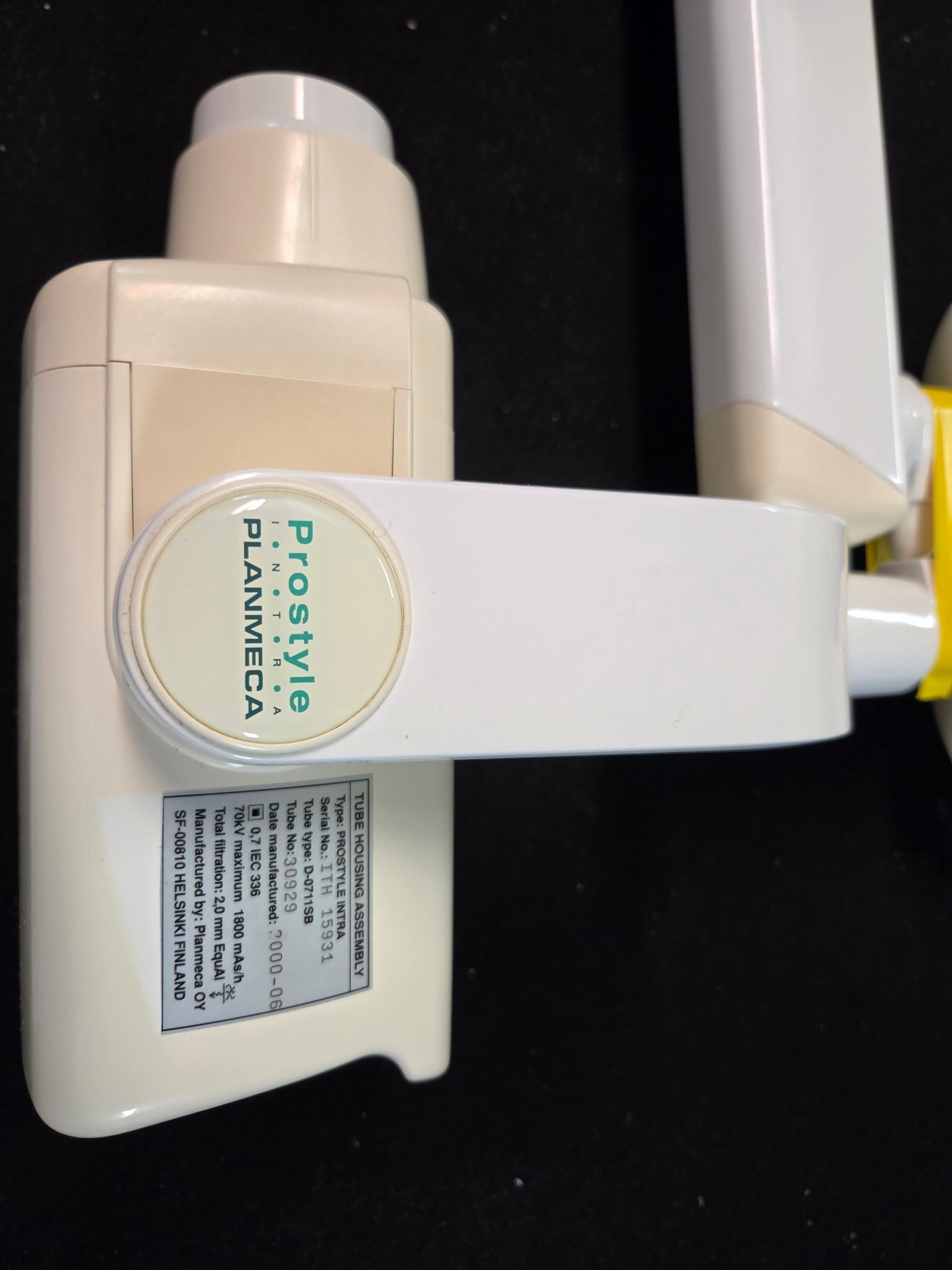 Planmeca ProStyle Intra X-ray tube head housing and label detail