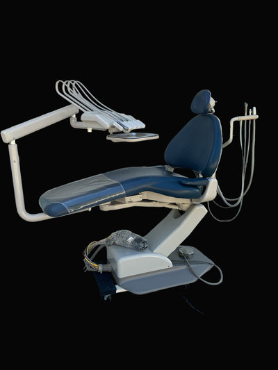A-dec 1040 Cascade Radius Dental Chair Package – 2132 Delivery, 3-Position 6-Pin Fiber Optic, Deluxe Touch Pad, Under-Unit Tray, 4-Position Assistant Package