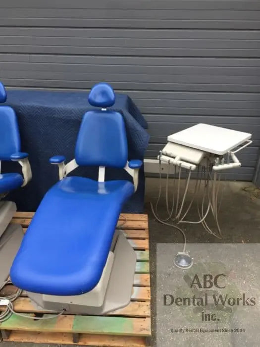 A-dec Performer III 8000 Dental Chair with A-dec 3171 Dual Wall Mount Delivery.