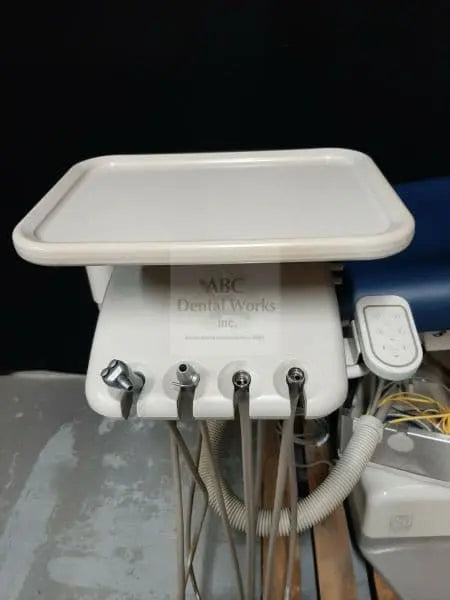 A-dec Performer III 8000 Dental Chair, Radius Delivery, Cuspidor, Assistants Arm, 6300 Light NICE.