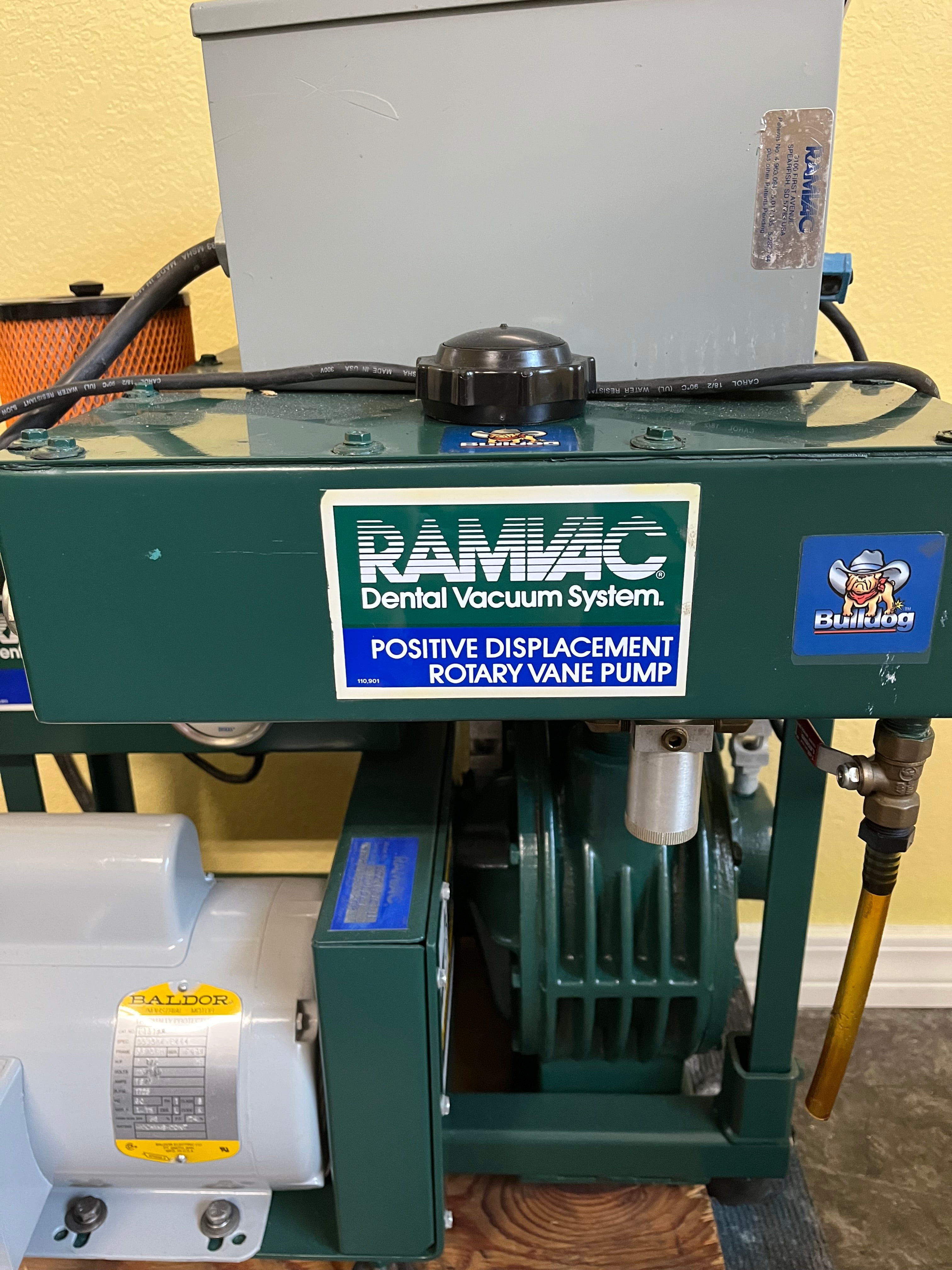 Refurbished Ramvac Bulldog QT2 Dental Vacuum System with New 1.5 HP Baldor Motor | 6-Month Warranty