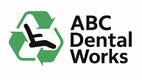 Logo of ABC Dental Works with a recycling symbol on a white background