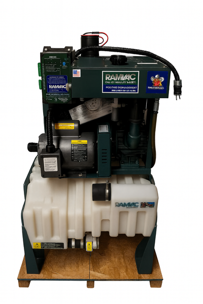 RAMVAC Bulldog QT1 2010 Dental Vacuum System with Otter Tank – Refurbished Waterless Rotary Vane Suction Pump