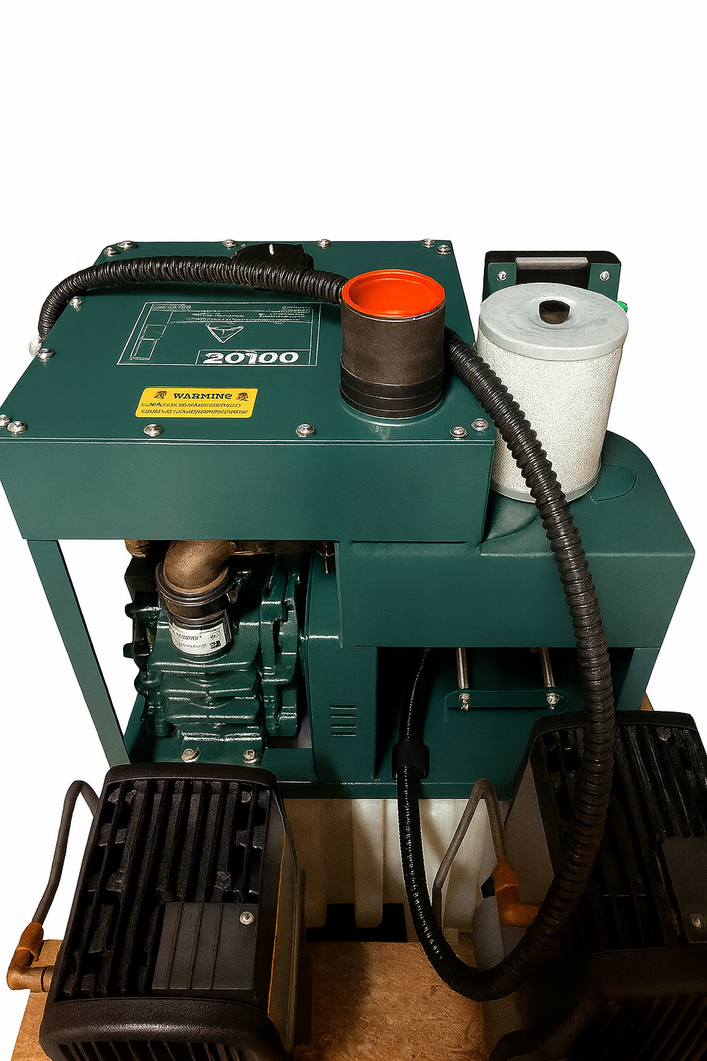 RAMVAC Bulldog QT1 2010 Dental Vacuum System with Otter Tank – Refurbished Waterless Rotary Vane Suction Pump