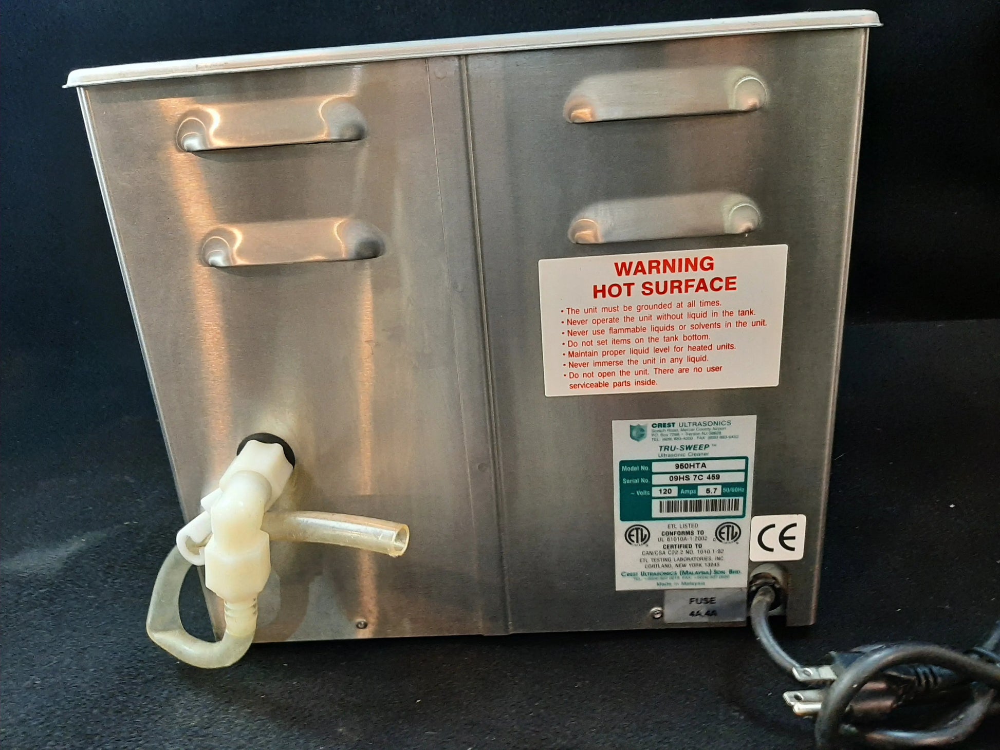 Crest 950HTA Tru-Sweep Ultrasonic Cleaner Crest