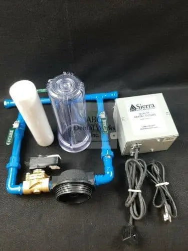 Dental Office Water Manifold Main Shut Off Low Voltage Controlled Bypass Filter.