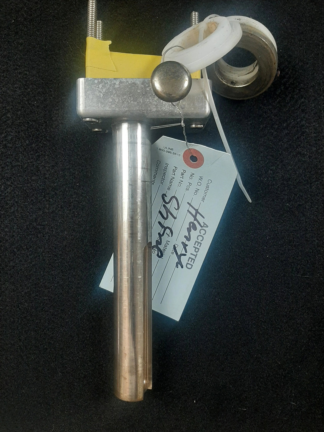 Henry Schein assistants stool ratchet assembly, front view