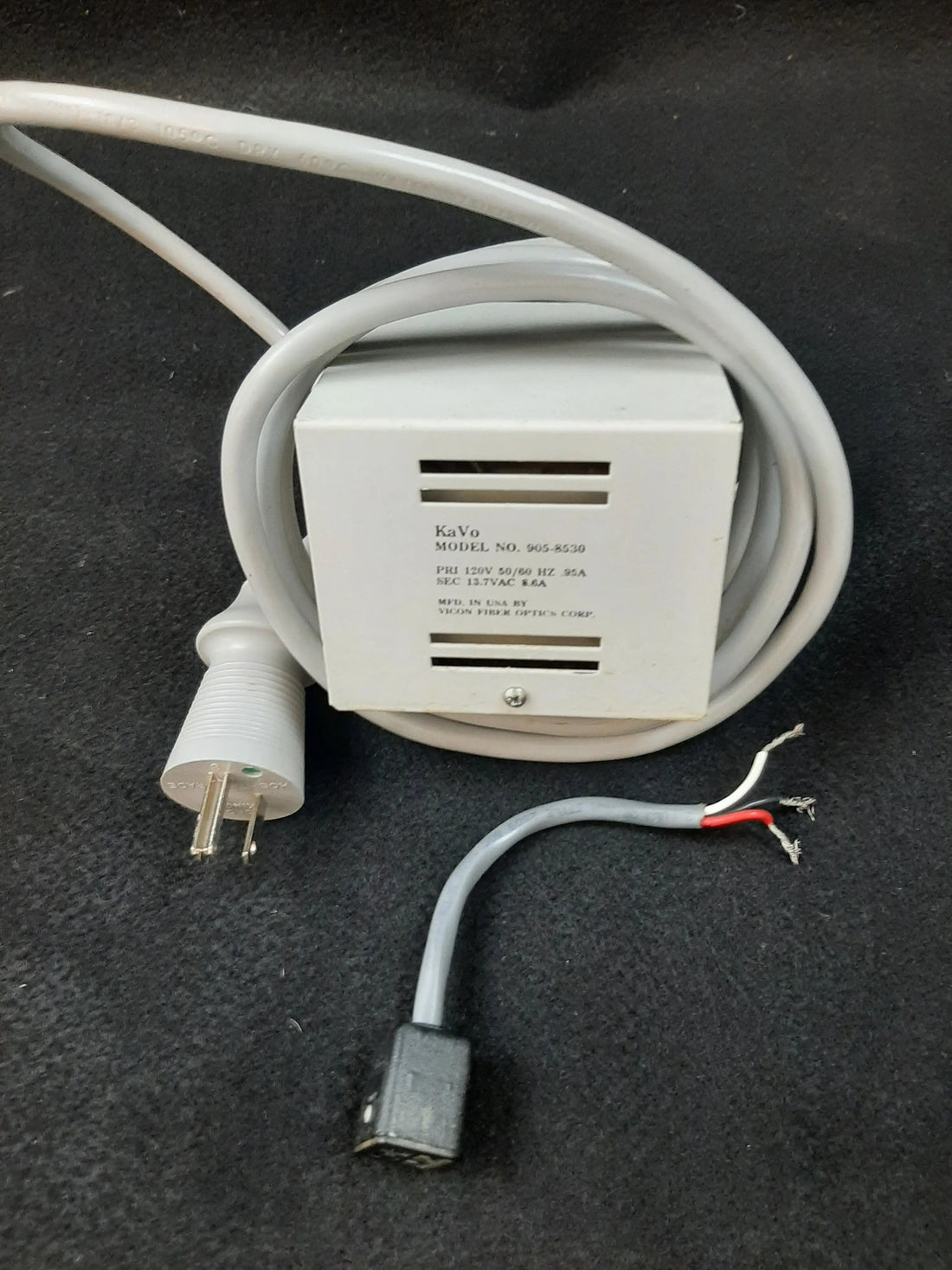 KaVo LS2 step-down transformer, part 9058530, for Vicon Fiber Optic Corp systems