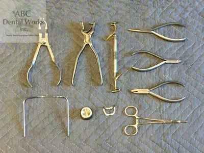 Lot of Hu-Friedy and Orthopli Orthodontic Tools Pliers Forceps Punch Clamp Well HU-FRIEDY