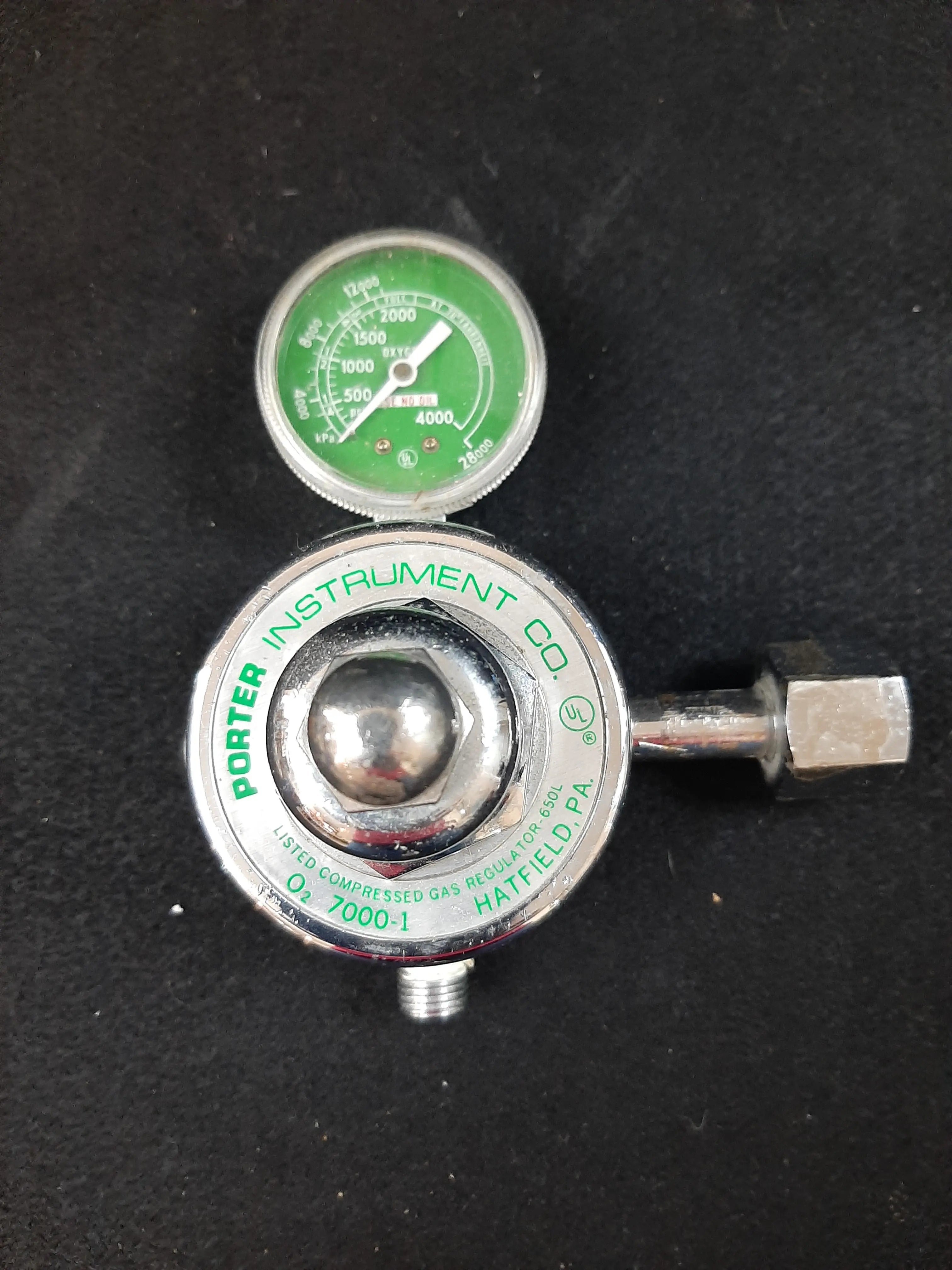 Porter H Single Cylinder 02 Oxygen Regulator 027000-1
