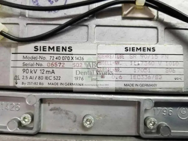 Siemens Orthopantomograph OP-10 X-ray Tubehead SIEMANS