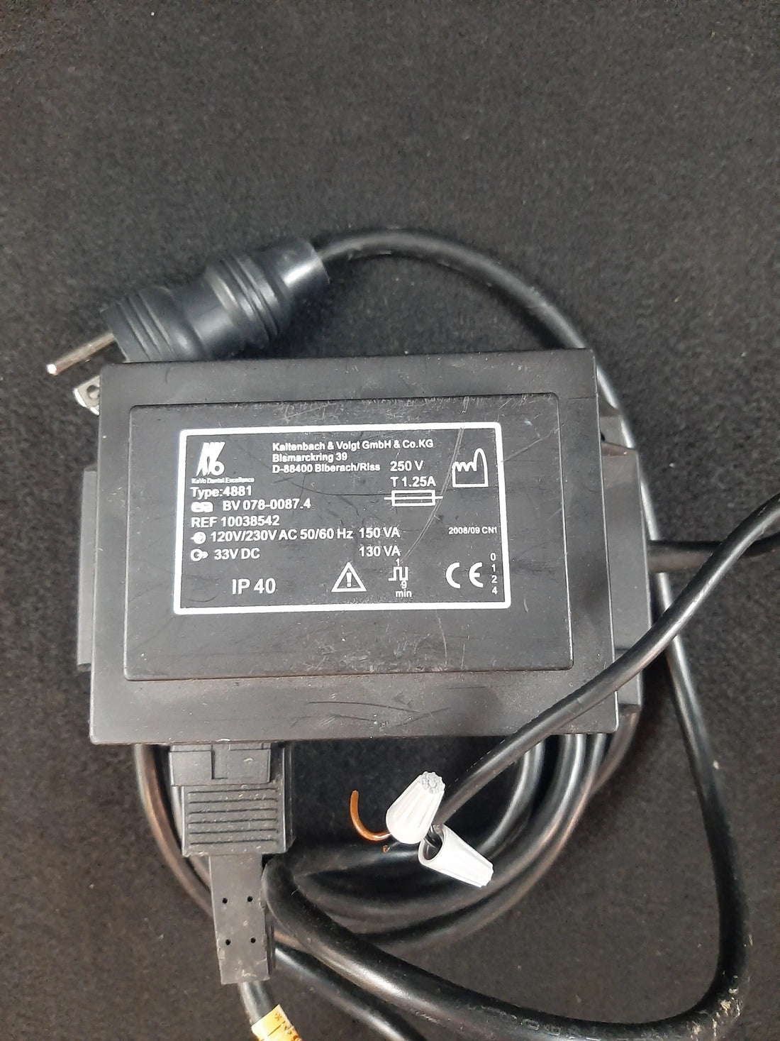 KaVo Electrotorque Plus Type 4881 transformer - front view